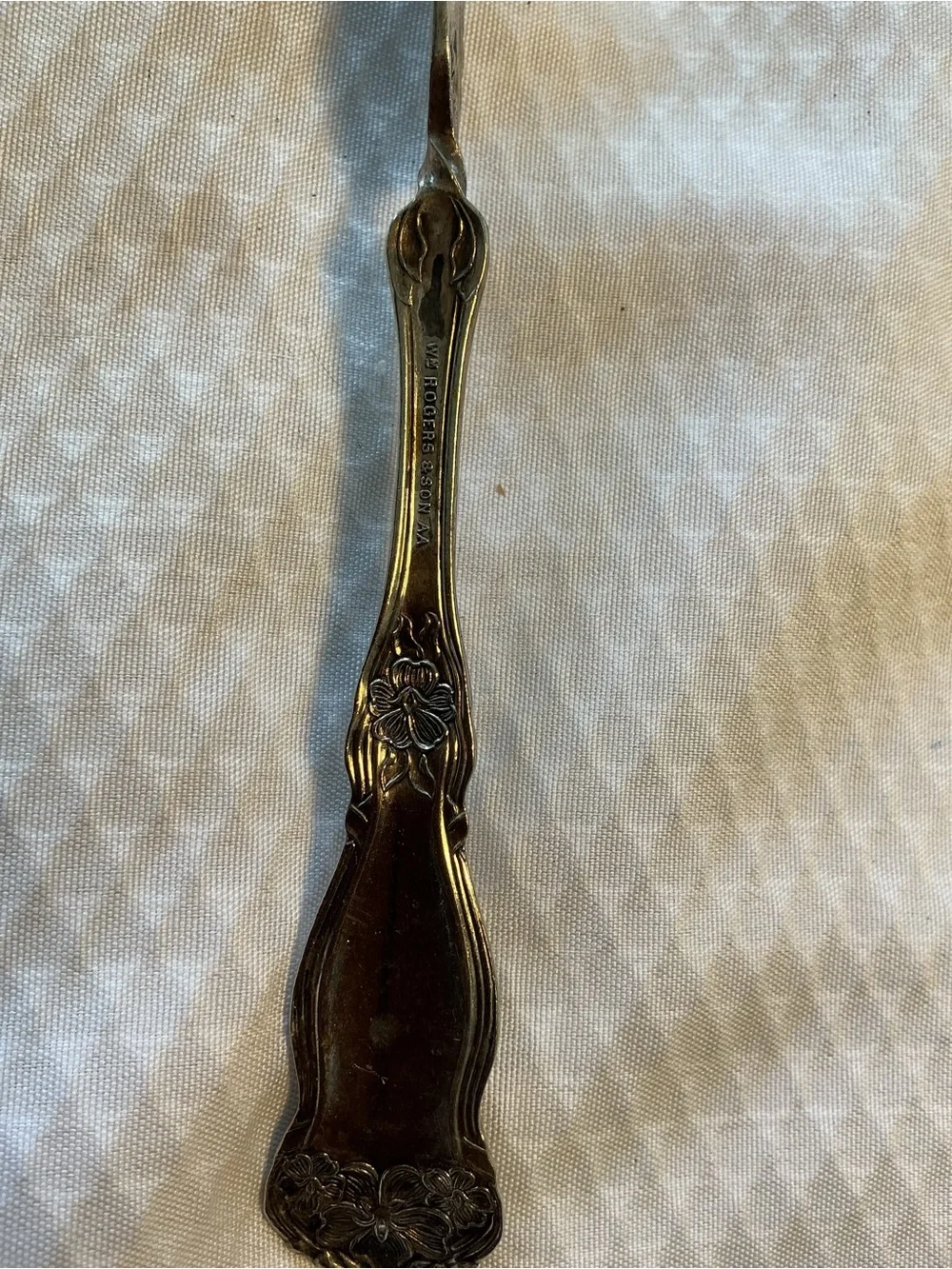 Vtg,Classic Silver Tone Serving Utensil Trio - Decorative Handles